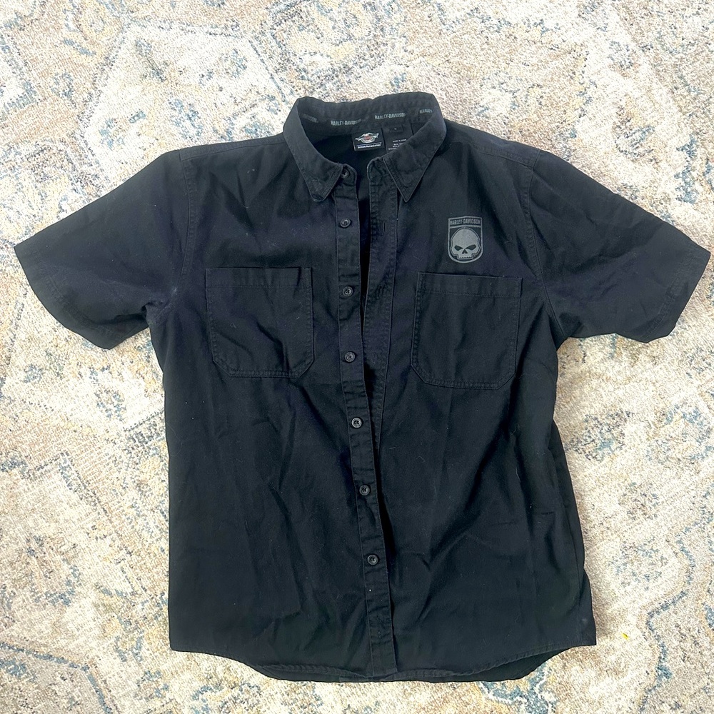Harley Davidson short sleeve button down